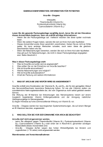 Dragees Wirkstoffe: Thiamindisulfid (Vitamin B1)