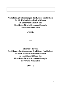 Ausführungsbestimmungen des Kölner Erzbischofs