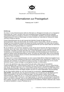 Informationen zur Praxisgeburt
