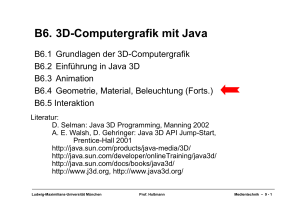 B6. 3D-Computergrafik mit Java - LMU München