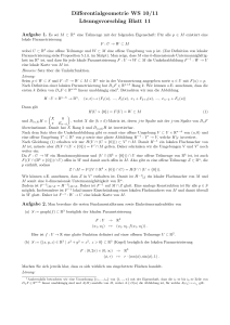 Differentialgeometrie WS 10/11 Lösungsvorschlag Blatt 11