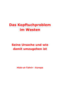 Das Kopftuchproblem im Westen - hizb-ut