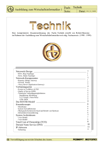 Ausbildung zum Wirtschaftsinformatiker 1 Fach: Datei: Seite: Technik