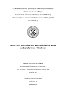 Untersuchung inflammatorischer Immunzellsubsets im Aszites von