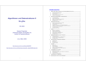 Algorithmen und Datenstrukturen II für gTec