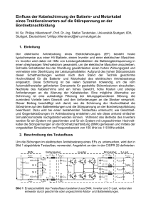 Einfluss der Kabelschirmung der Batterie- und