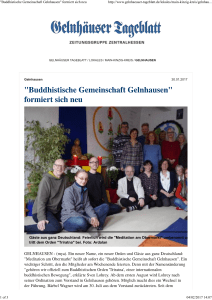 "Buddhistische Gemeinschaft Gelnhausen" formiert sich neu