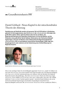 Daniel Gebhard - Neues Kapitel in der mitochondrialen Theorie der