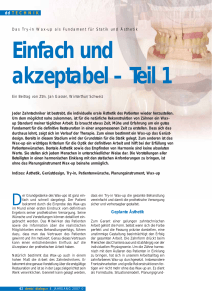 Einfach und akzeptabel – Teil 1