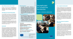 Neuregelungen für Europäische Betriebsräte