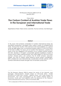 The Carbon Content of Austrian Trade Flows in the European