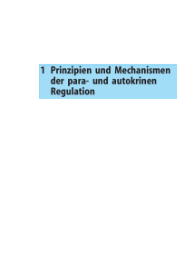 1 Prinzipien und Mechanismen der para- und autokrinen