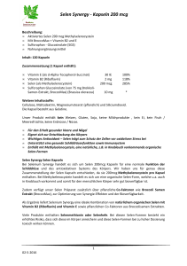 Infoblatt_Selen Synergy - Kapseln 200 mcg