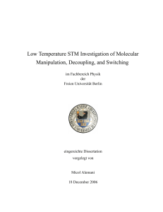 Low Temperature STM Investigation of Molecular Manipulation