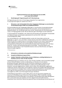 Ergebnisprotokoll für die 78. Routinesitzung nach § 63 AMG