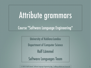 Course "Software Language Engineering"