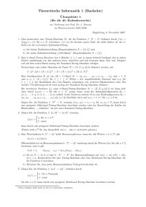 Theoretische Informatik 1 (Bachelor)