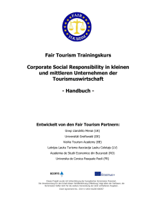 Fair Tourism Trainingskurs Corporate Social