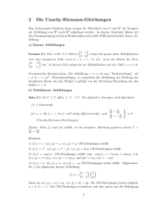2 Die Cauchy-Riemann-Gleichungen