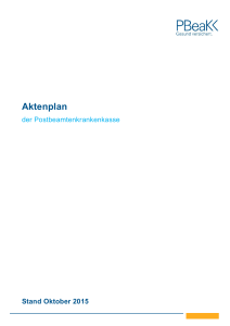 Aktenplan - Postbeamtenkrankenkasse