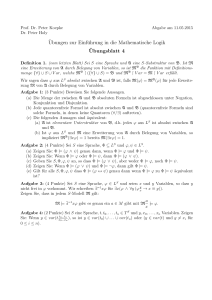 ¨Ubungen zur Einführung in die Mathematische Logik ¨Ubungsblatt 4