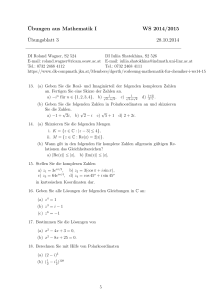 Ubungen aus Mathematik I WS 2014/2015 ¨Ubungsblatt 3