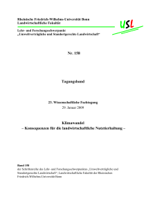 Nr. 158 Tagungsband Klimawandel – Konsequenzen für die