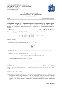 ¨Ubungen zur Vorlesung Aufgabe 12 (3+1+2*=4+2* Punkte