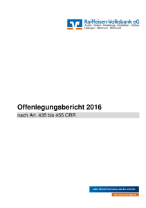 Offenlegungsbericht 2016 - Raiffeisen