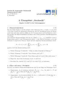 2. ¨Ubungsblatt ,,Stochastik”