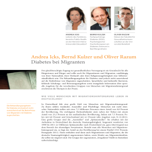 Andrea Icks, Bernd Kulzer und Oliver Razum Diabetes bei Migranten