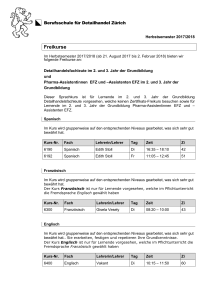 Freikurse - Berufsschule für Detailhandel Zürich