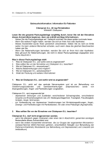 Gebrauchsinformation: Information für Patienten Citalopram G.L. 40