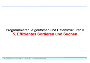 5. Effizientes Sortieren und Suchen - fbi.h-da.de