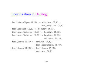 Spezifikation in Datalog