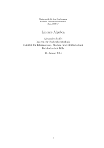 Lineare Algebra - Alexander Stoffel