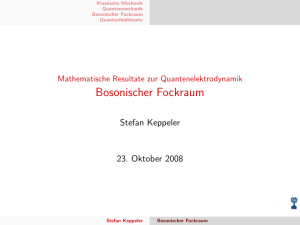 Mathematische Resultate zur Quantenelektrodynamik Bosonischer