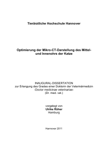 Tierärztliche Hochschule Hannover Optimierung der Mikro
