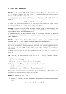 2 Basis und Dimension