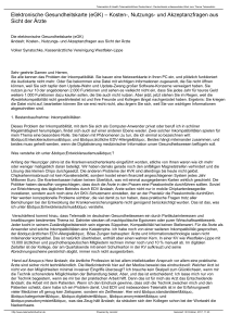 Elektronische Gesundheitskarte (eGK) – Kosten-, Nutzungs