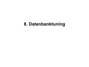 8. Datenbanktuning