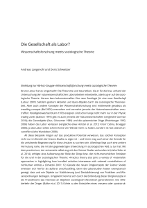 Die Gesellschaft als Labor? - Publikationen der Deutschen