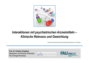 Interaktionen mit psychiatrischen Arzneimitteln – Klinische Relevanz