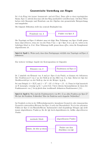 Geometrische Vorstellung von Ringen