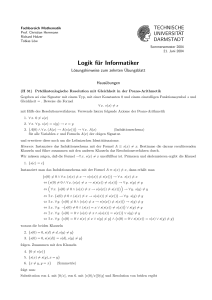 Logik für Informatiker - TU Darmstadt/Mathematik