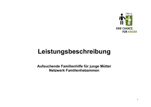 Leistungsbeschreibung - Stiftung EINE CHANCE FÜR KINDER