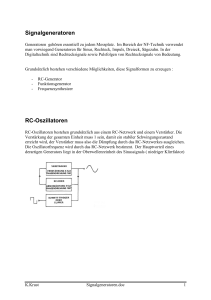 Signalgeneratoren RC-Oszillatoren