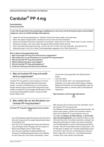 Cardular ® PP 4 mg, Retardtabletten