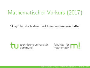 Mathematischer Vorkurs (2017)