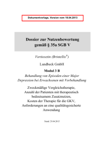 Dossier zur Nutzenbewertung gemäß § 35a SGB V